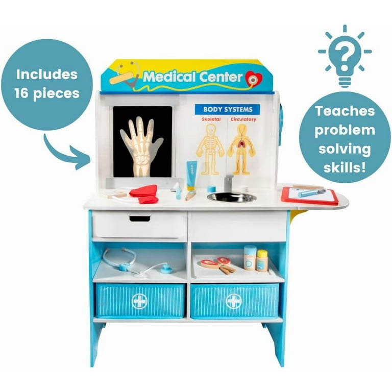 Svan Doctor Play Toys Set Kit - Wooden Activity Center for Kids