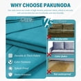 thumbnail image 2 of Pakunoda 3Pcs Patio Cushion Covers 4-Seater Outdoor Cushion Slipcovers Replacement with Zipper for Garden Couch Wicker Rattan Sofa Furniture, Cover Only, Lake Blue, 2 of 6