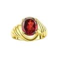 thumbnail image 1 of RYLOS Bagues pour Femmes Bague en Argent Plaqué Or 14K Style Classique Ovale 12X10MM Bague Solitaire en Pierre Précieuse Grenat de Janvier Bijoux pour Femmes Taille 5, 1 of 7