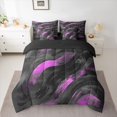 thumbnail image 2 of jejeloiu Vintage Graffiti Geometric 7-Piece Bedding Comforter Set,Pink Black King Bedding Sets For Adult Reversible, 2 of 8