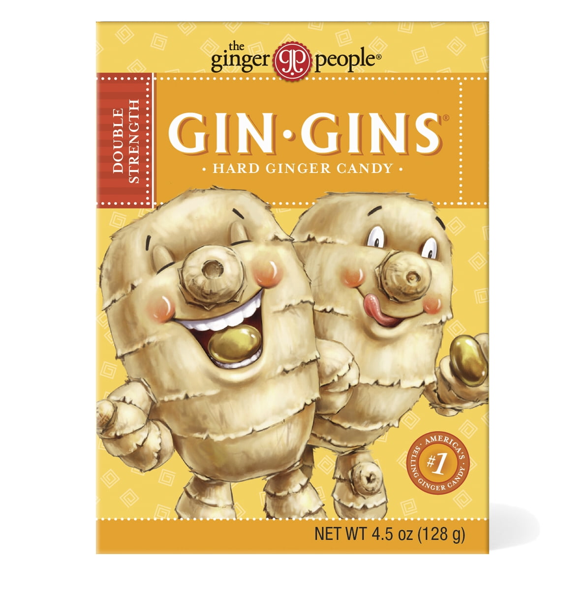 Gin Gins Double Strength Hard Ginger Candy, 4.5 Oz