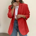 thumbnail image 4 of UYISJ Blazers for Women Business Casual Notch Lapel Button Down Suit Jacket Long Sleeve Open Front Work Blazers with Pockets Red S, 4 of 8