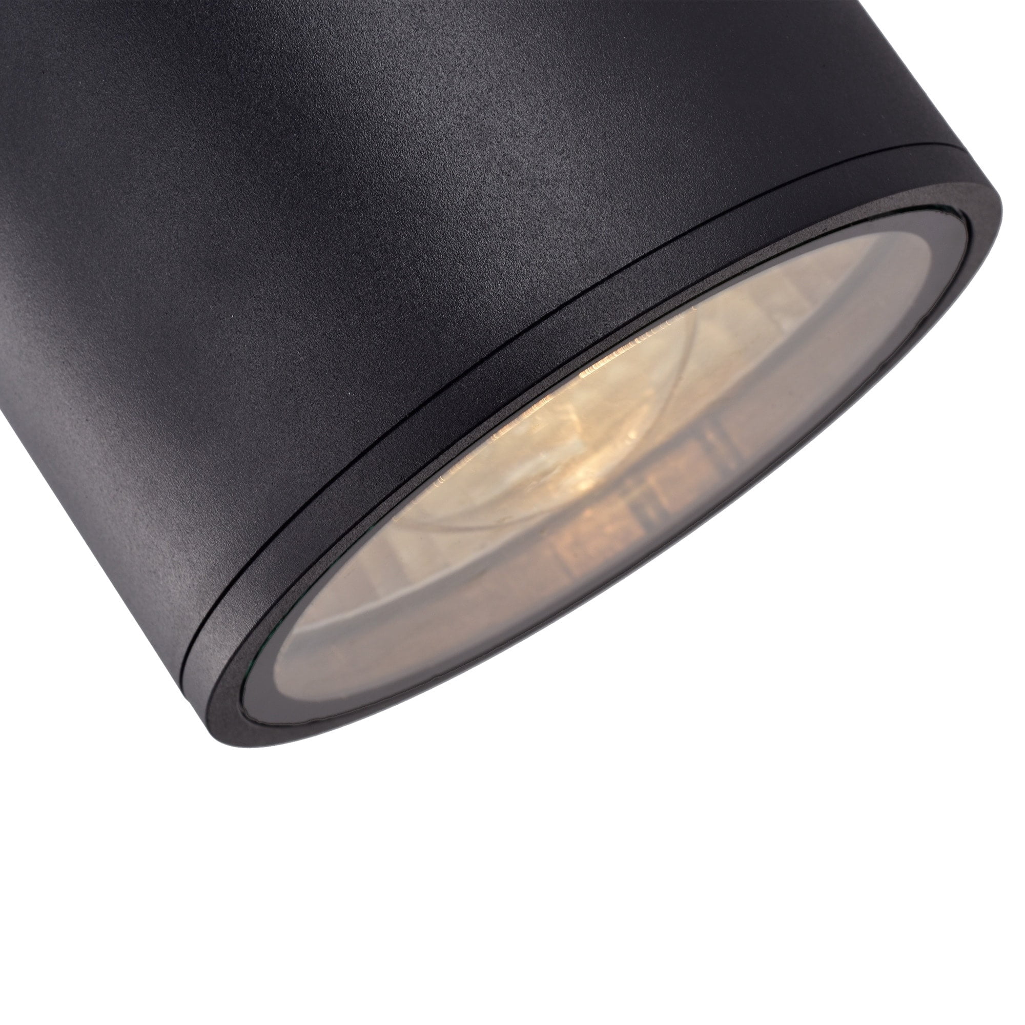 C Cattleya  2-Light Matte Black Cylinder Outdoor Wall Sconce - W 5-3/4" x E 8-1/2" x H 11-3/4"
