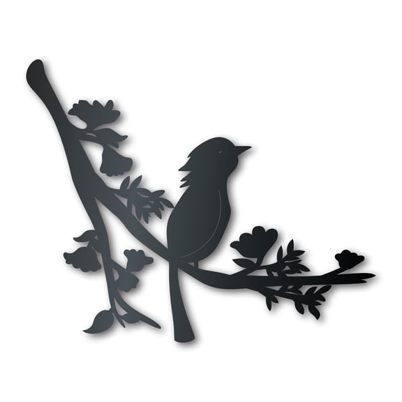 Metal Bird on Branch Wall Art | Metal Garden Decor | Indoor Outdoor 10