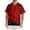 Red_001, variant on Domuza Scrub Tops Men Oversized V-Neck Short Sleeve Spooky Novelty Print Nursing Top Comfort Soft Elastic Working Blouse with Chest Pockets Ginger L