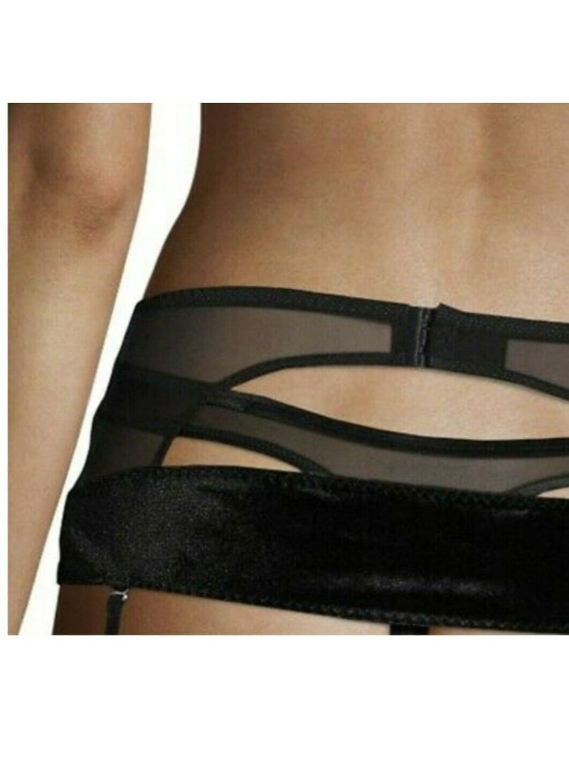 Maidenform Extra Sexy Velvet Garter Belt Black Size M