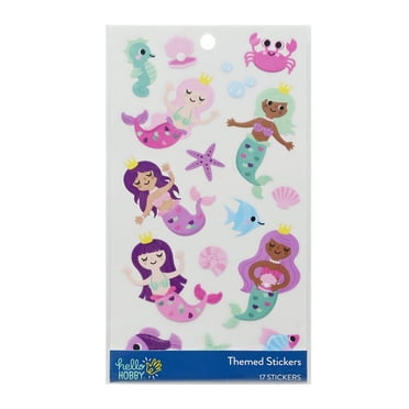 Hello Hobby Multicolor Mermaid Themed Stickers, 17 Count
