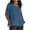 B64 Blue short sleeve shirts for women clearance under $5, variant on Womens Summer Tops under $5! Xqxayjr Women Cotton Linen Tshirts Shirts Elbow Sleeve Boho Solid Basic Tunics Loose Fit Summer Casual V Neck Business Work Blouses Outfits Clothes