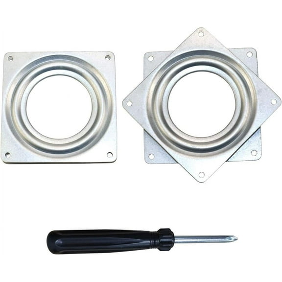 Turntable Bearings- 4” Lazy Susan Hardware Rotating Tray Plate for Table Cabinet Low Profile(2PCS)