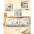 thumbnail image 6 of Yellow Grey Botanical Body Pillow Cover, Pillowcase Protectors with Zipper, Breathable Decorative Throw Pillow Case Cover, Spring Floral Watercolor Pillow Shams for Couch Sofa 20x60Inch, 6 of 8