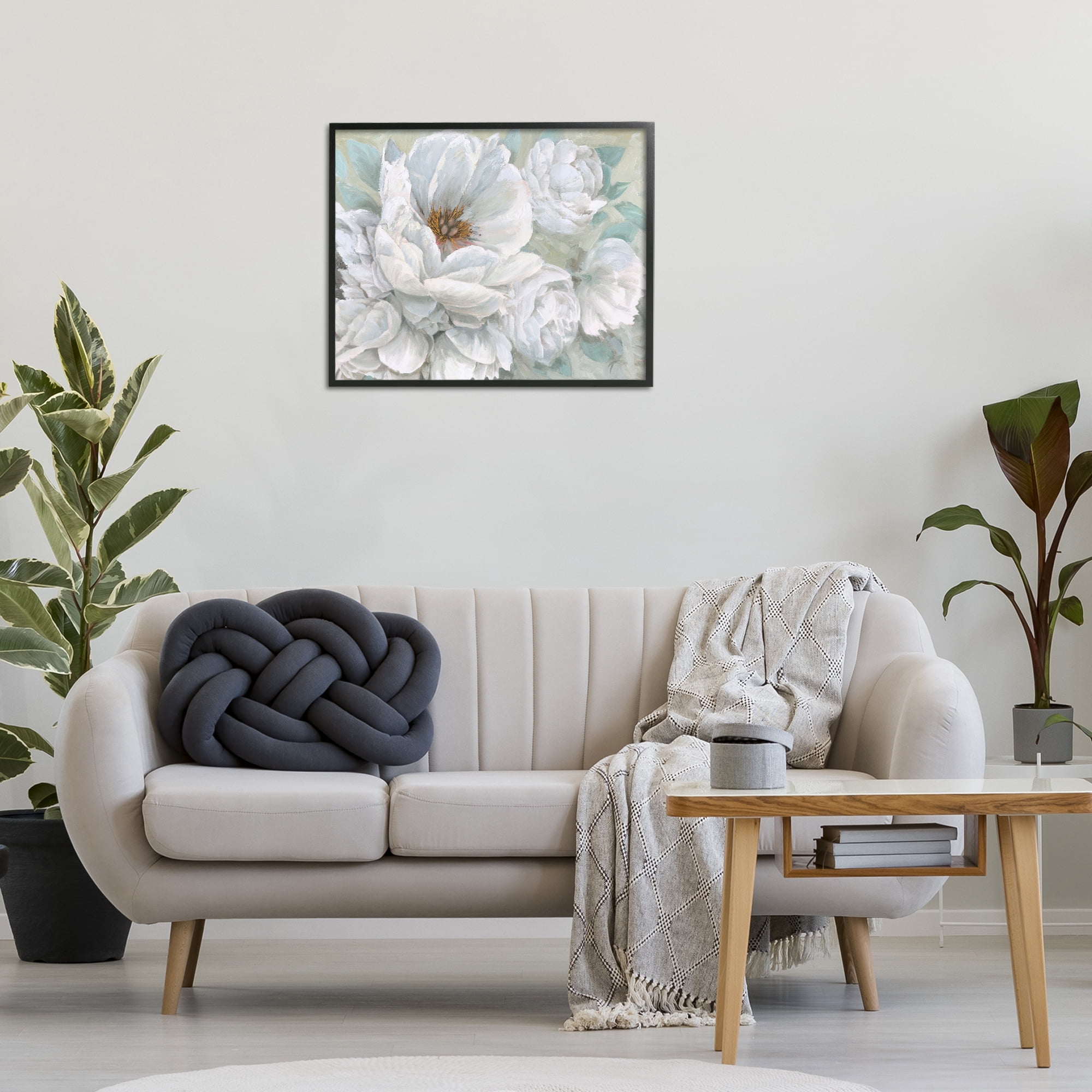 Stupell Industries White Beauty Bouquet Botanical & Floral Painting Black Framed Art Print Wall Art, 30 x 24
