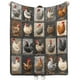 thumbnail image 2 of Manta decorativa, manta para sofá, manta estampada a cuadros con gallo vintage, manta para siesta, 70x100 cm., 2 of 9