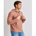 thumbnail image 4 of Hanes Originals Hoodie Men's Tri-Blend Henley Hooded Sweatshirt Long Sleeve 3 Button, 4 of 6