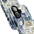 thumbnail image 2 of Ocean Life Collage Phone Case, Blue & White Shark Jellyfish Starfish Design, Protective Cover for iPhone 17 16 15 14 13 12 11 Pro Plus Mini, 2 of 6