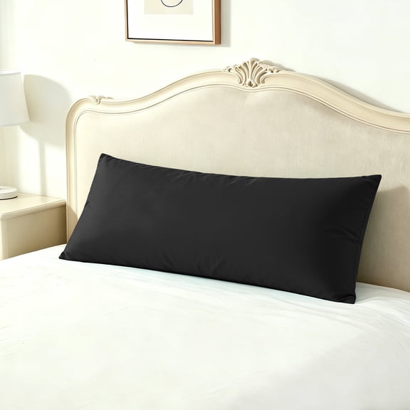 Kelnaro Black Body Pillowcase 20x54 Inch - Soft Hypoallergenic Microfiber Body Pillow Cover, Breathable & Fade Resistant, Washable for All-Season