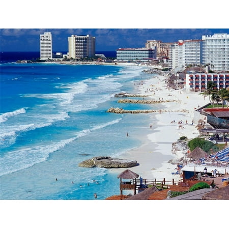 Laminated Poster Cancun Mexico Skyline Riviera Maya Resort Ocean Poster Print 24 x