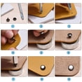 thumbnail image 5 of 20 Sets Leather Rivets Dim Gray 10mm Double Cap Brass Rivet Studs with Setting Tools, 5 of 5