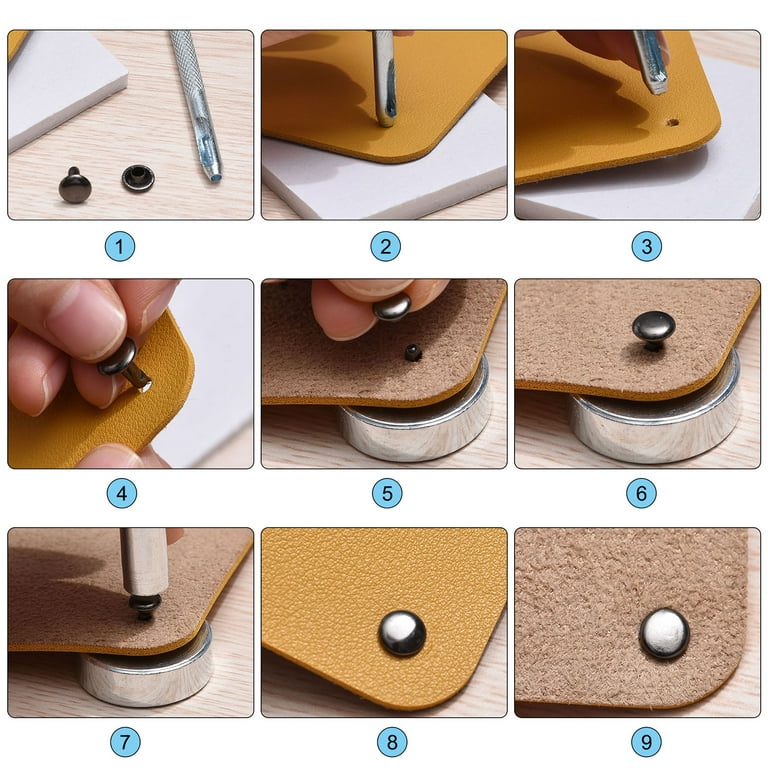 Corter Leather Double Cap Rivet Tips