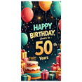 thumbnail image 3 of Gold Themed 50th Birthday Banner Happy Birthday Cheers to 50 Years Background Party Supplies Photography Props Birthday Decoration Backdrop Party Decorations, 3 of 8