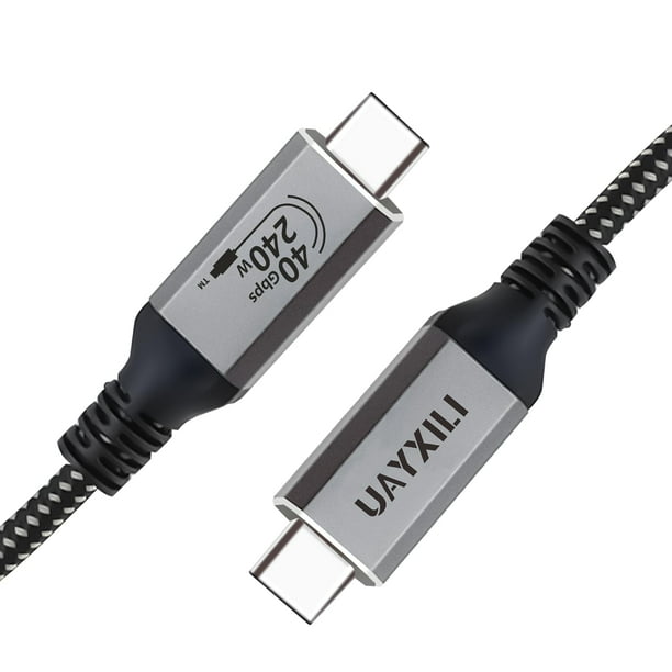 Cable USB 4 UAYXILI Thunderbolt 4, 240 W, carga rápida, 8 K, 40 Gbps