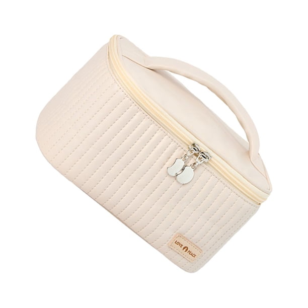 Bolso cosmético Toystoory Almacenamiento y organización del hogar PU Blanco crema
