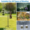 thumbnail image 4 of 4-Hooks Shepherds Hooks for Outdoor, 88" Heavy Duty Bird Feeder Pole with 5 Prongs Base, Adjustable Garden Hook for Hanging Solar Light, Lanterns, Plant, 4 of 8