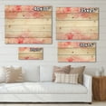 thumbnail image 4 of Designart 'Abstract Splashes of Pink Flowers II' Modern Print on Natural Pine Wood, 4 of 5
