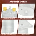 thumbnail image 5 of Unique Bargains Engine Oil Cooler No.31237AA100 for Subaru Ascent 2.4L 2019-2025 Transmission Oil Cooler Trans Cooler Aluminum Alloy Silver Tone 1 Pcs, 5 of 8