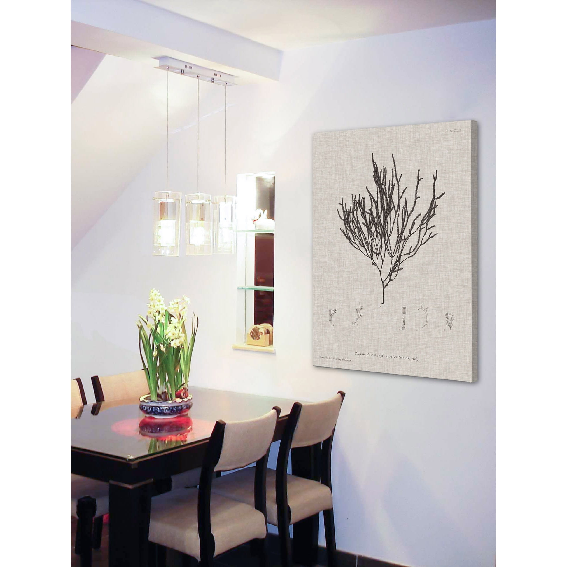 Marmont Hill "Linen Seaweed IV" Painting Print on Wrapped Canvas
