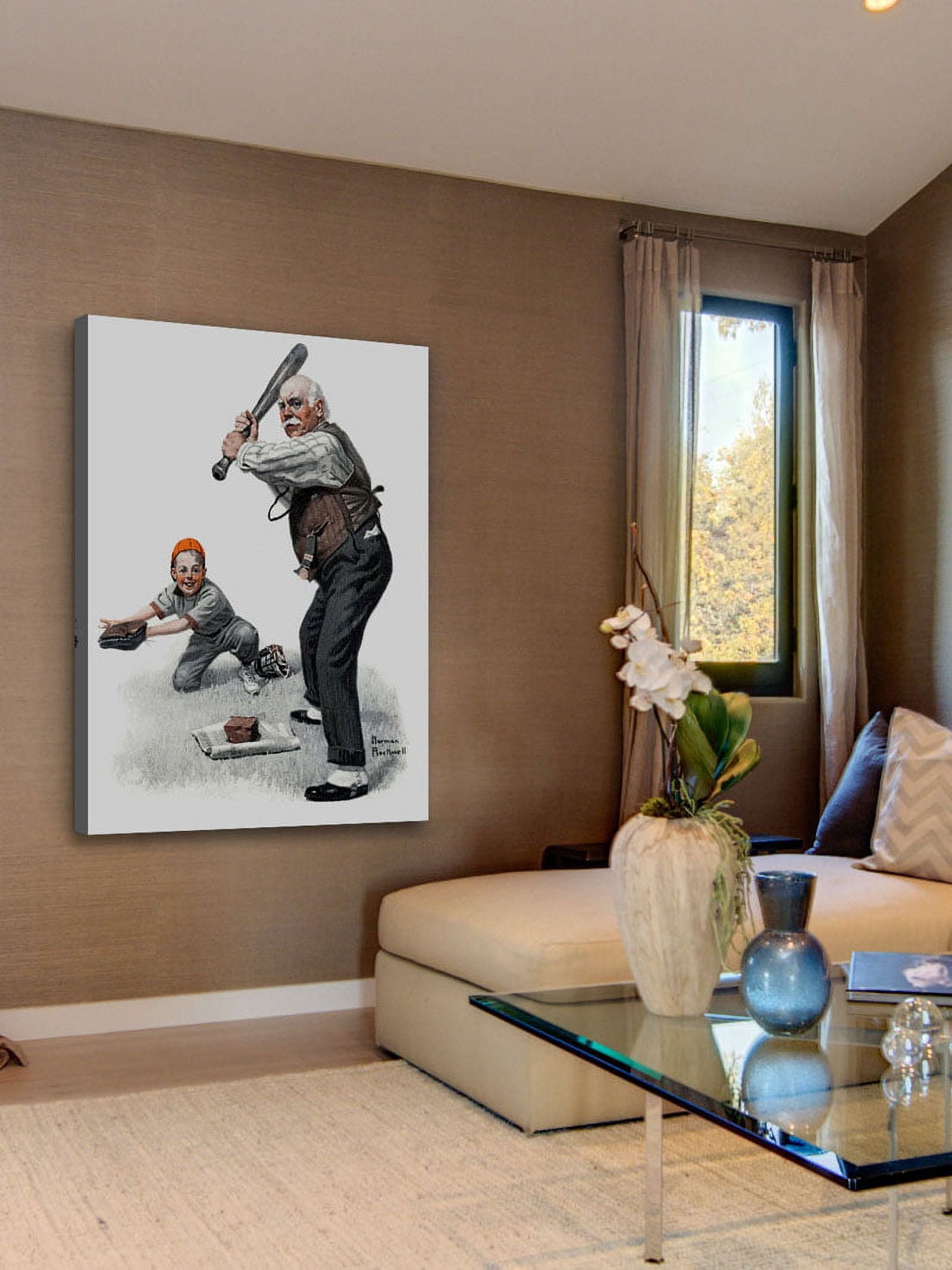 Marmont Hill "Gramps at the Plate" by Norman Rockwell Painting Print on Canvas