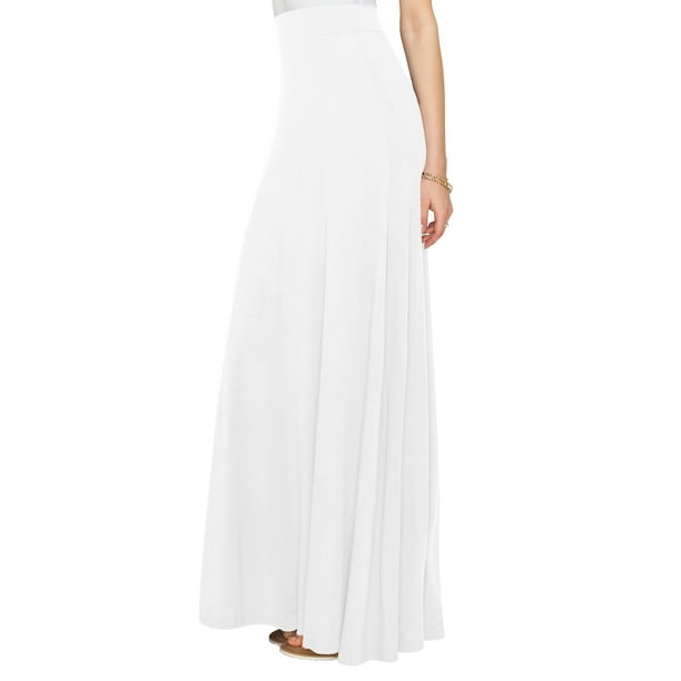 Made by Johnny Women's Solid Maxi Skirt with Elastic Waist Band XXL