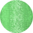 thumbnail image 1 of Ahgly Company Indoor Round Abstract Emerald Green Contemporary Area Rugs, 3' Round, 1 of 4