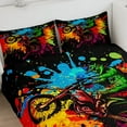 thumbnail image 7 of AUQ 2026 New Motocross Bedding Sets for Boys Twin Size Motorcycle Racer Comforter Set Extreme Sport Tie Dye Down Comforter Dirt Bike Motor Vehicles Biker Duvet Insert 2Pcs for Kids Car Game Room, 7 of 7