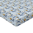 thumbnail image 4 of Ambesonne Hibiscus Fitted Sheet, Aloha Hawaii Boho Floral, Full Size, Pale Azure Blue and Apricot, 4 of 5