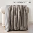 thumbnail image 2 of EVERGRACE Ultra Soft Faux Fur Throw Blanket for Couch, Luxury Sculpted Texture Faux Rabbit Fur Blanket for Bed, Fluffy Thick Plush Warm Fuzzy Throw, 920GSM (Taupe, 50''x60''), 2 of 8
