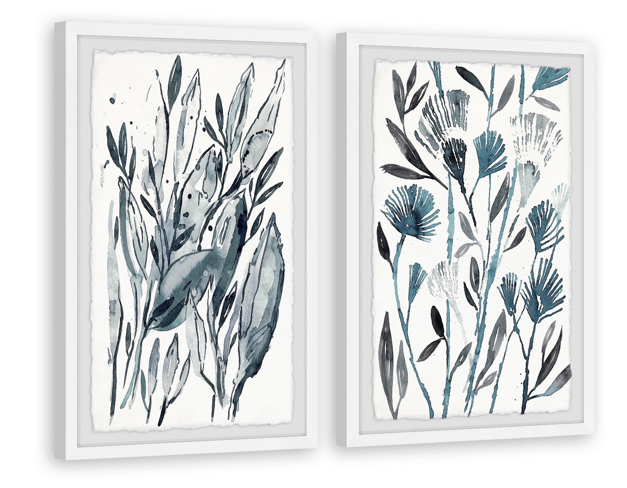 Marmont Hill Winter Bushes Diptych, Art Prints, 48.00" x 1.50"