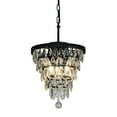 thumbnail image 4 of 3-Lights Interior Decor Glass Tear Drops Chandelier Matte Black Pendant Ceiling Lighting, 4 of 7