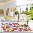 thumbnail image 2 of Yayeee Dish Drying Mat for Kitchen Counter Ultra Absorbent Easy Clean Pad 18x16", Colorful Flowers Pattern, 2 of 7