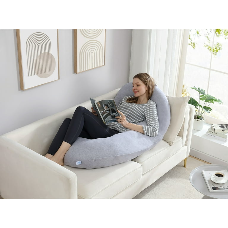 PharMeDoc Pregnancy Pillow C-Shape Body Pillow with Removable