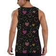 thumbnail image 3 of Easygdp Heart and Stars Men's Tank Top, Sleeveless Muscle T Shirts, Breathable, Quick-Dry, Loose for Gym, Running, Fitness - Large, 3 of 9