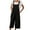 Black, variant on Aayomet Women'S Jumpsuits Women's Washed Linen Bib Jeans Overalls Casual Ripped Linen Jumpsuits Rompers,Navy XXL