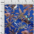 thumbnail image 2 of oneOone Viscose Jersey Blue Fabric Tropical Animal Quilting Supplies Print Sewing Fabric By The Yard 60 Inch Wide, 2 of 4