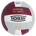 thumbnail image 1 of Tachikara SV5WSC.CWSL Sensi-Tec Composite High Performance Volleyball - Cardinal-White-Silver Gray, 1 of 3