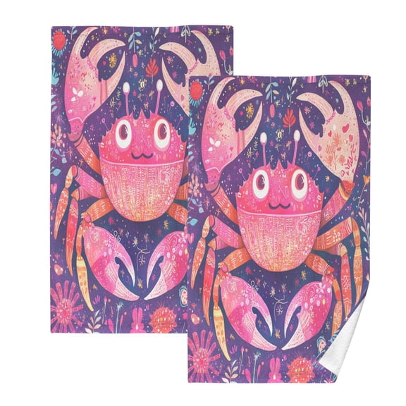 BZSMCE Face Towel Hand Towel Bath Towel Cotton Bath Towel Sets Hand Bath Towels Fashion Crabby Delight Pattern
