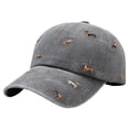thumbnail image 4 of Embroidered Baseball Cap with Washed Finish, Unisex Soft Top Dad Hat, Adjustable Casual Outdoor Headwear, 4 of 6