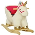 thumbnail image 1 of Qaba Rocking Horse Unicorn with Sound, Safety Belt, for 18-36 Months, 1 of 10