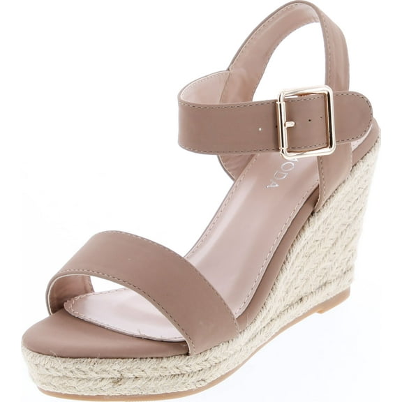 Top Moda Womens Tatum-72 Wedge Ankle Strap Espadrille Sandals