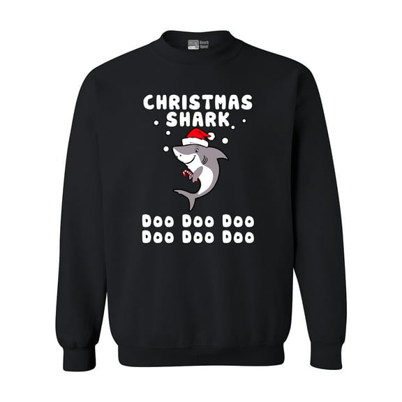 Christmas Shark Doo Doo Doo Funny DT Crewneck Sweatshirt