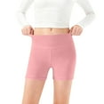 thumbnail image 5 of CPNG Girls Yoga Shorts Sports Cycling Leggings Dance Biker Cartwheel Shorts Solid Color High Waisted Tight Shorts(Light Pink,9-10 Years), 5 of 5
