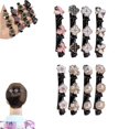 thumbnail image 1 of Pinzas para el cabello trenzadas para mujeres, pinzas para el cabello trenzadas con piedras de cristal brillantes de Newnewlooks con 3 pinzas pequeñas, pinzas para el cabello trenzadas para peinar y d, 1 of 5